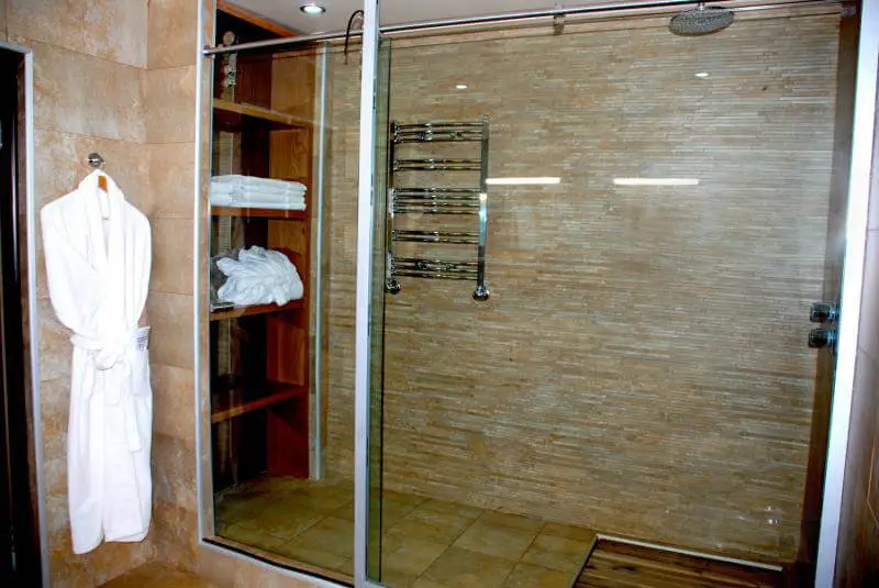 Санаторий Арай Делюкс. Номер Премиум Делюкс двухместный. Санузел. Душевая